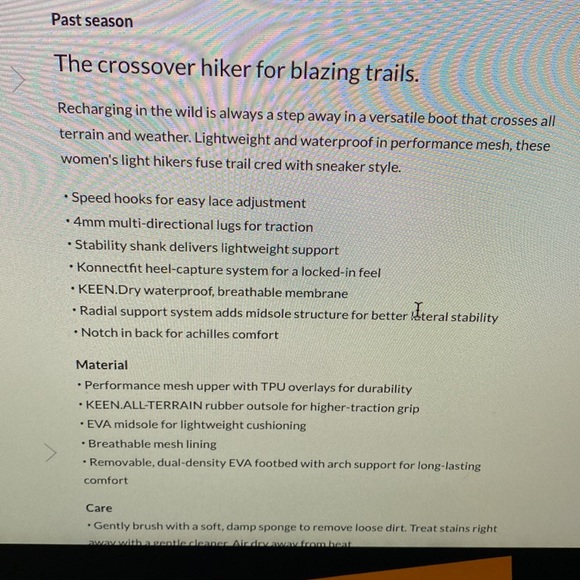 Keen Explore vent mid hiking shoes womens US 8 - like new, no wear - Picture 12 of 12